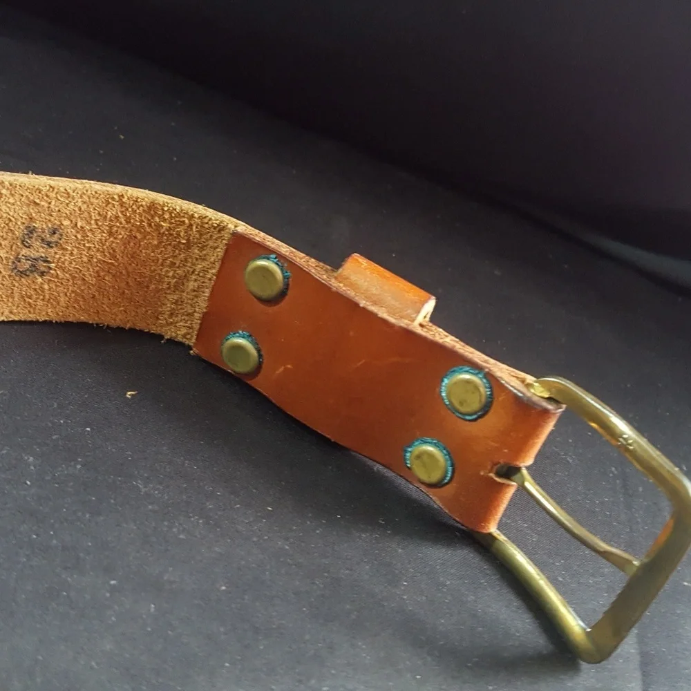 Vintage Brown Leather Belt